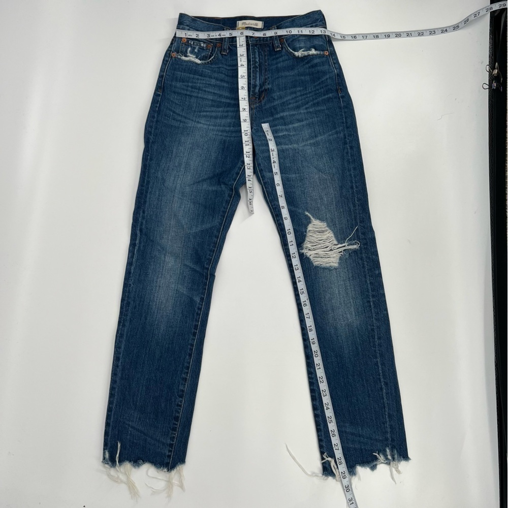 Madewell The Perfect Summer Distressed Rough Hem Denim Jeans Size 25 Women’s - Picture 5 of 5